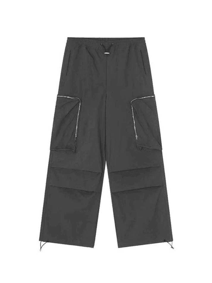 Ruched Zip Pocket Cargo Pants