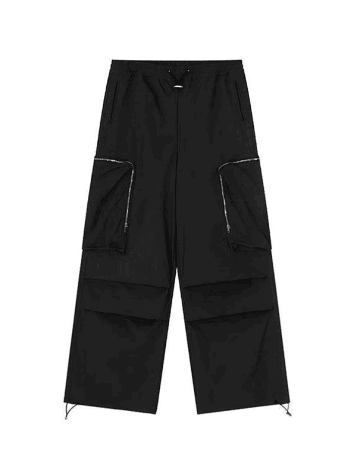 Ruched Zip Pocket Cargo Pants