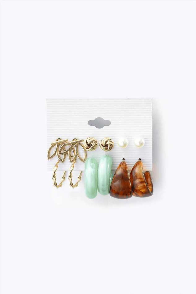 Set of 6 Pairs of Mixed Earrings
