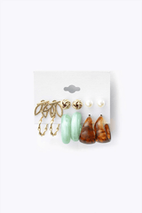 Set of 6 Pairs of Mixed Earrings