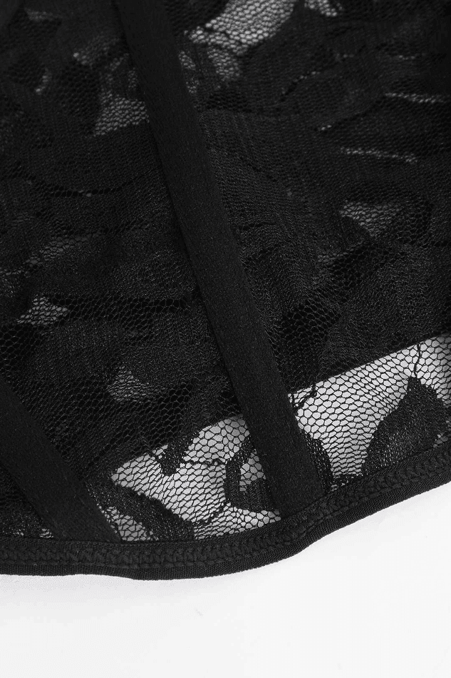 Sheer Lace Halter Corset Top