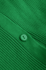 Shell Sleeve Ribbed Buttons Down Maxi Dress