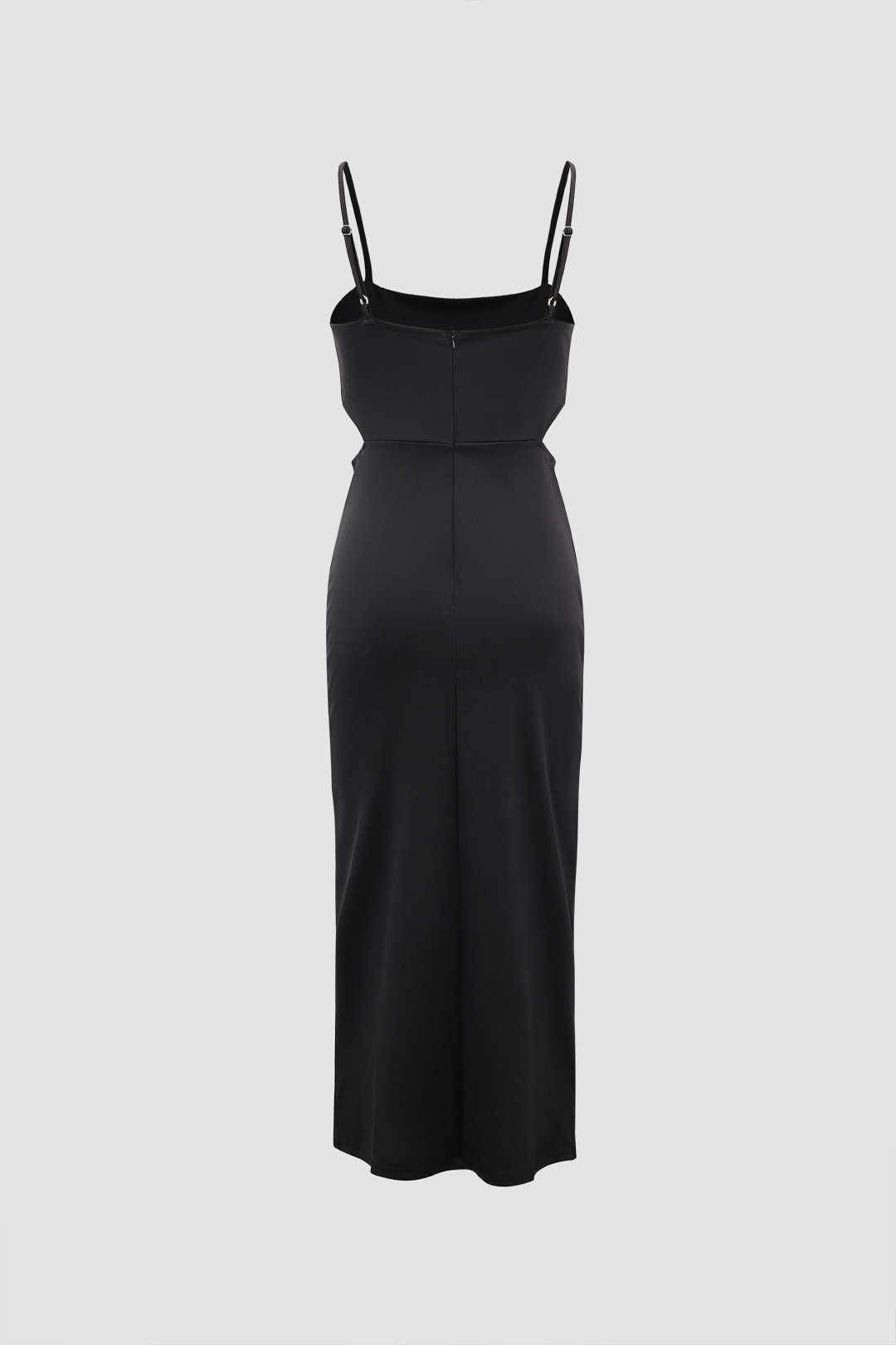 Side Cut Out Slit Midi Dress – Godu Shop