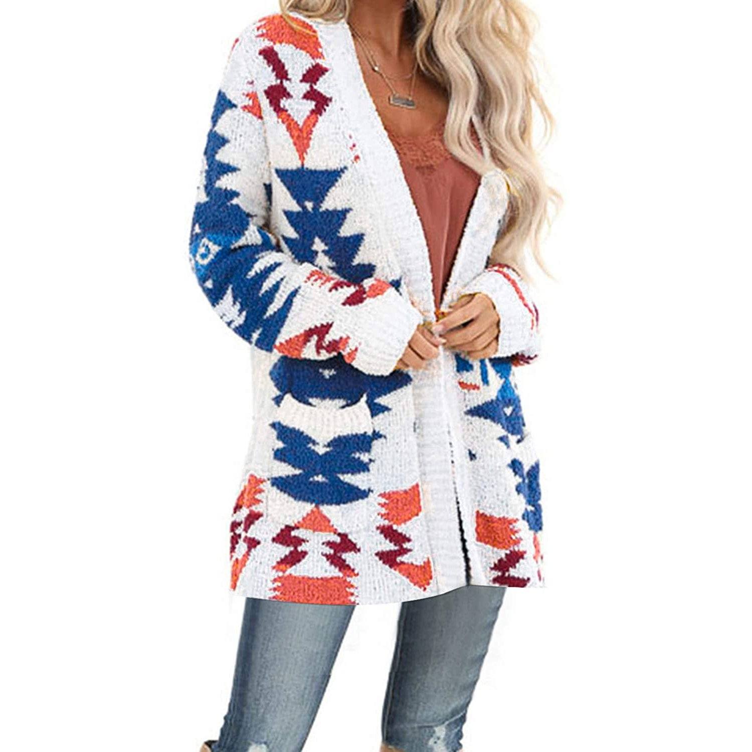 Sidefeel  Open Front Cardigan Sweater Button Down Knit Sweater Coat