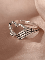 Skull Heart Pattern Ring