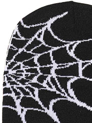 Spider Web Print Beanie Hat