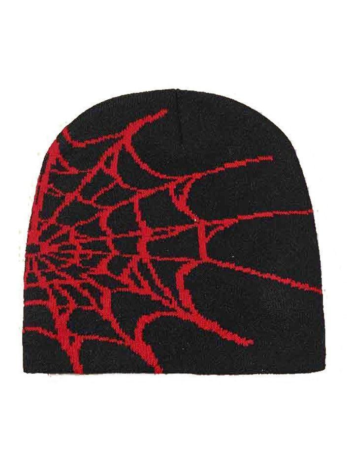 Spider Web Print Beanie Hat