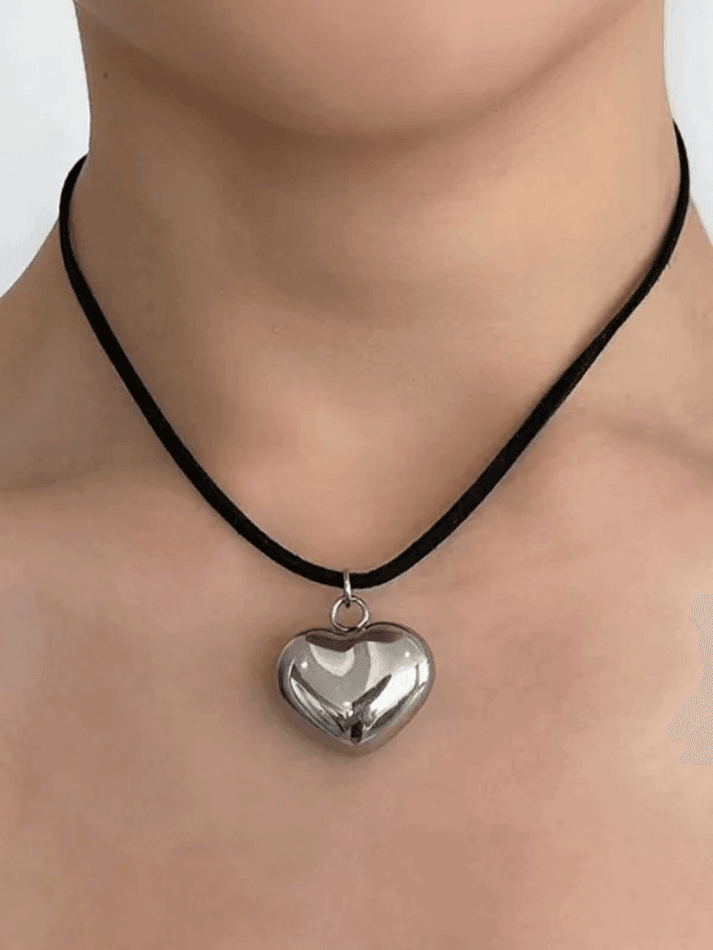 Stainless Steel Heart Adjustable Necklace