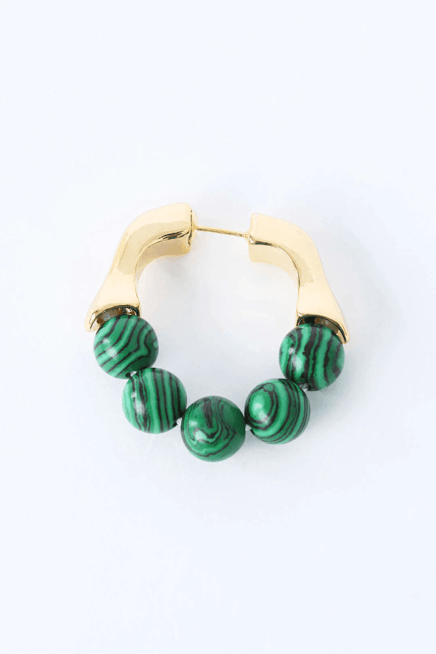 Stone Detail Hoop Earrings