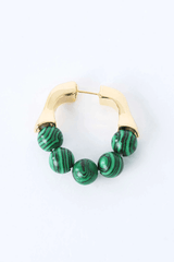 Stone Detail Hoop Earrings