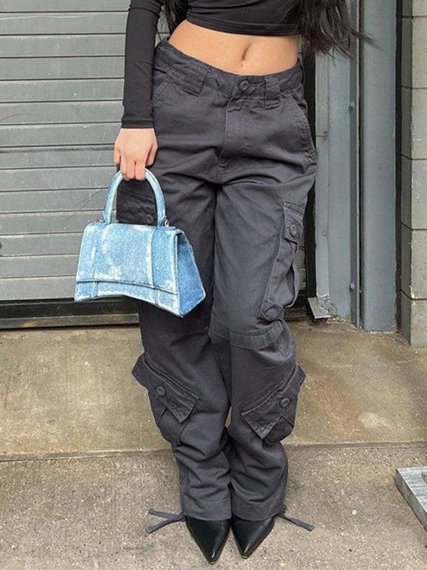 Straight Leg Vintage Y2K Cargo Jeans