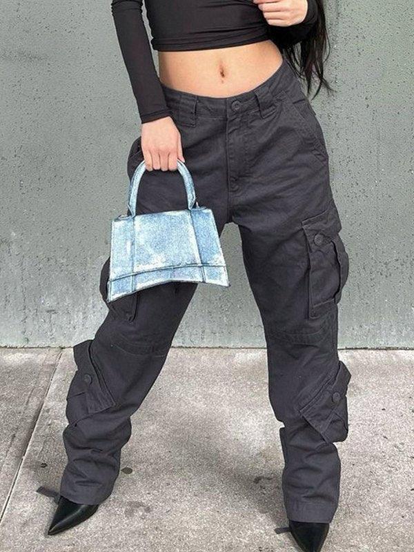 Straight Leg Vintage Y2K Cargo Jeans
