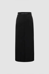 Straight Skirt With Belt