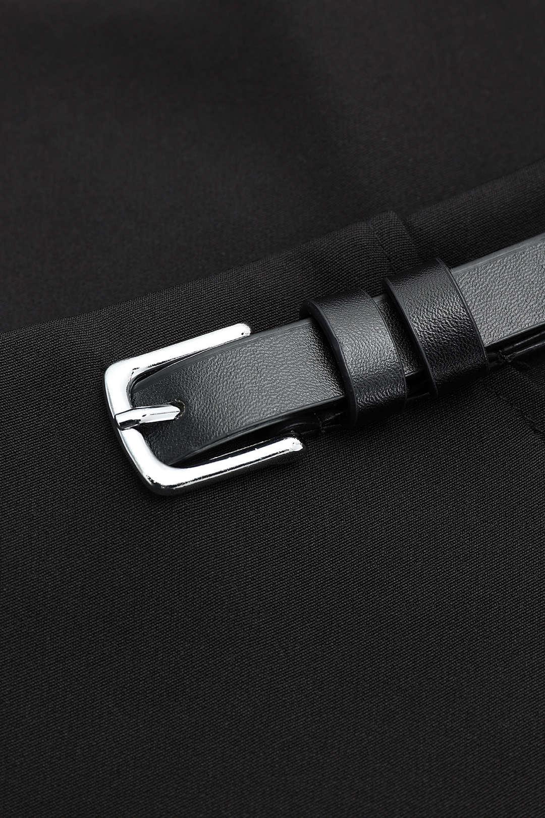 Straight Skirt With Belt
