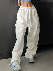 Street Multiple Pocket Bound Feet High Waist Sweatpants