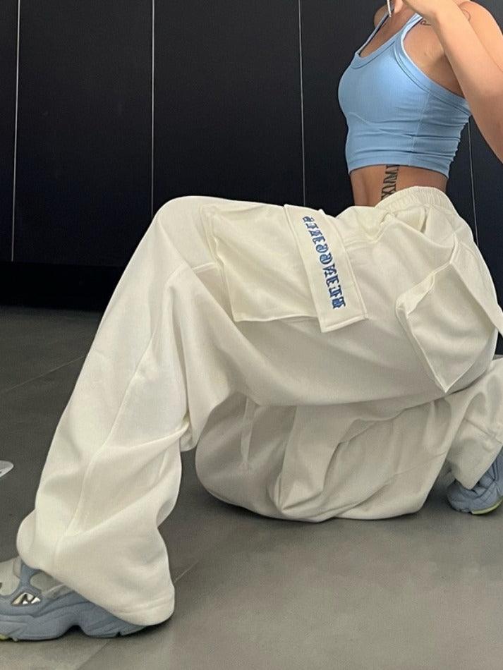 Street Multiple Pocket Bound Feet High Waist Sweatpants