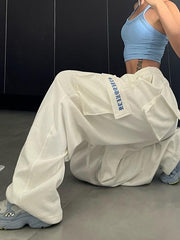 Street Multiple Pocket Bound Feet High Waist Sweatpants