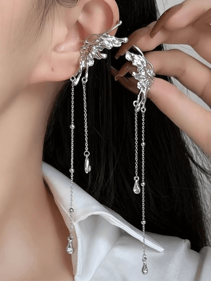 Tassel Fairy Butterfly Ear Cuffs