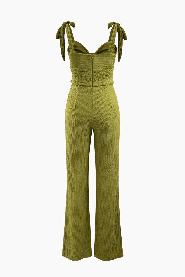 Tie Strap Knot Front Jumpsuit