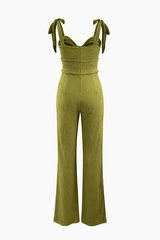 Tie Strap Knot Front Jumpsuit