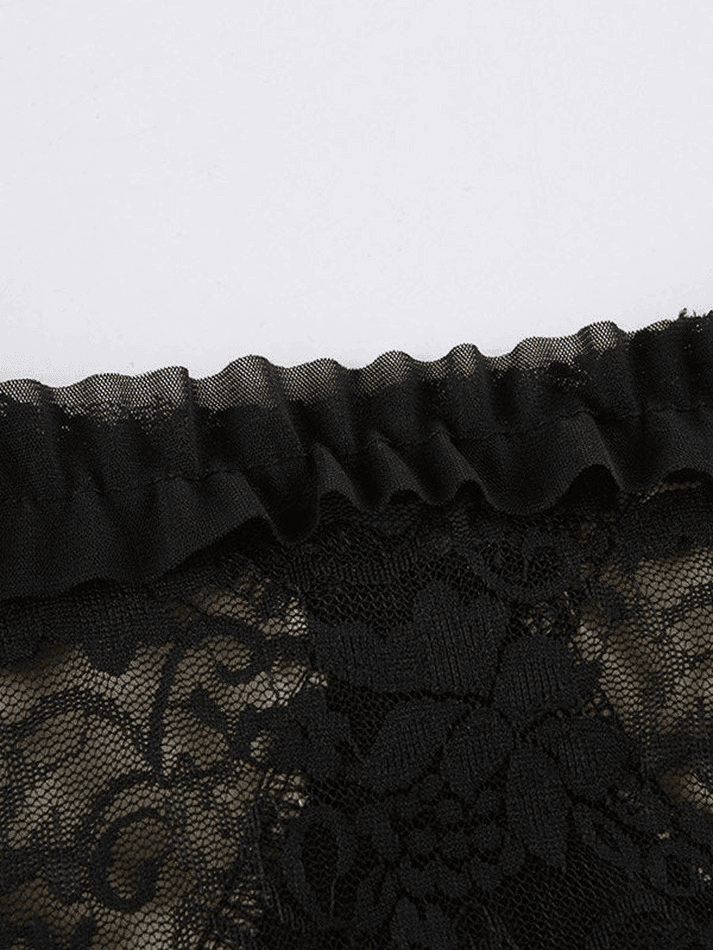Tie Strap Lace Corset Top