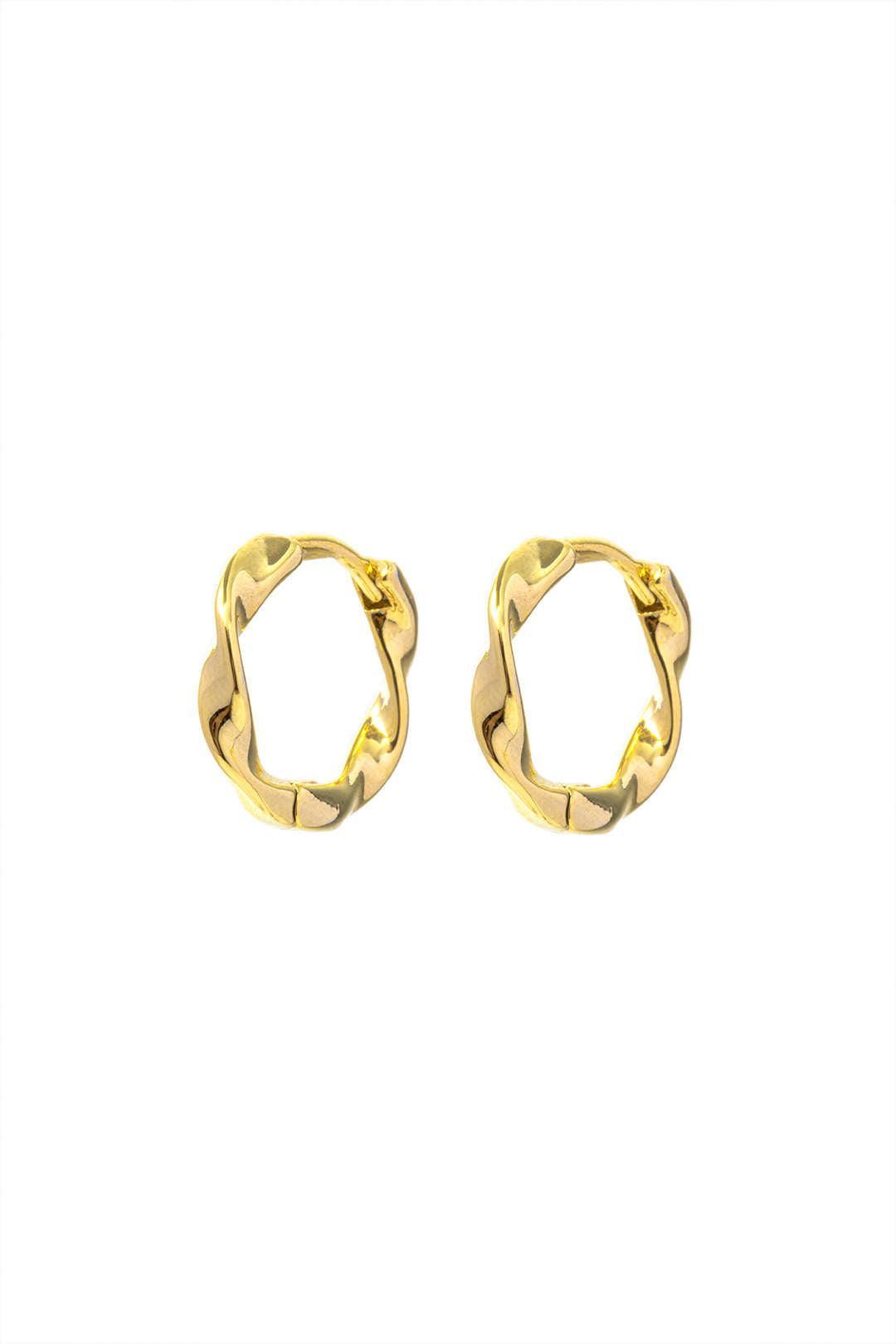 Twisted Huggie Hoop Earrings