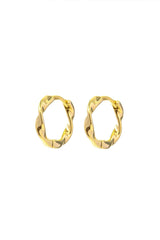 Twisted Huggie Hoop Earrings