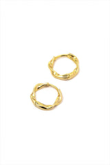 Twisted Huggie Hoop Earrings