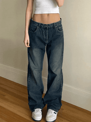 Vintage Blue Wash Boyfriend Jeans
