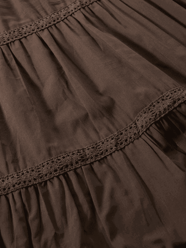Vintage Tiered Midi Skirt