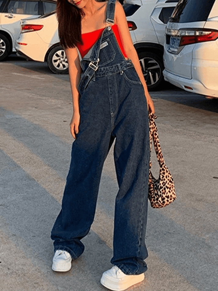 Vintage Washed Boyfriend Denim Overall – Godu Shop