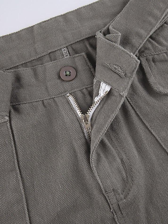 Washed Pocket Patched Cargo Jeans