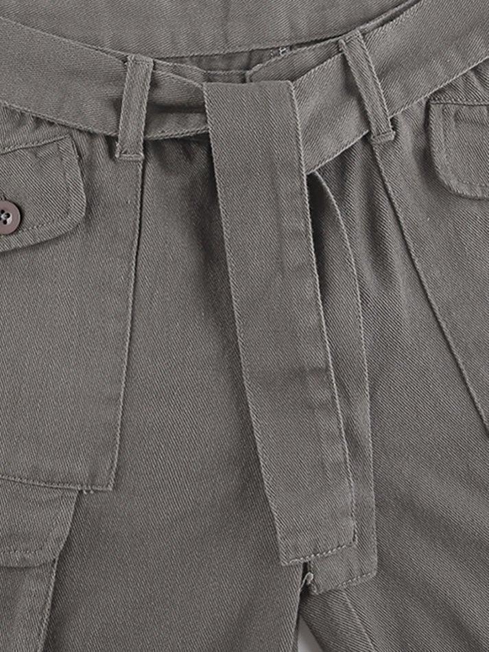 Washed Pocket Patched Cargo Jeans