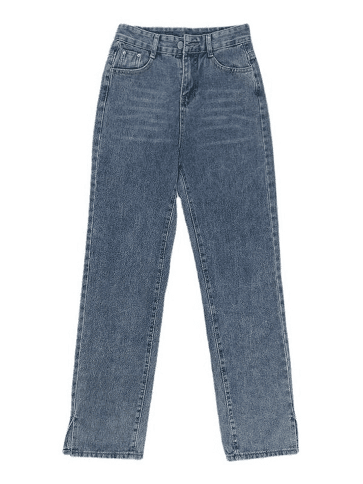 Washed Split Boyfriend Jeans