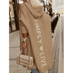 Cardigan Knitted Letter Personalized Stylish Casual Long Sleeve