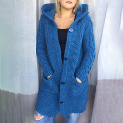 Cardigan Pocket Chunky Long Sleeve Sweater