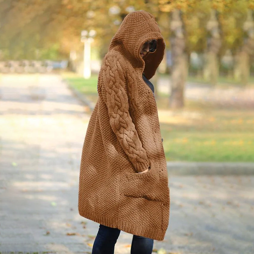 Cardigan Pocket Chunky Long Sleeve Sweater