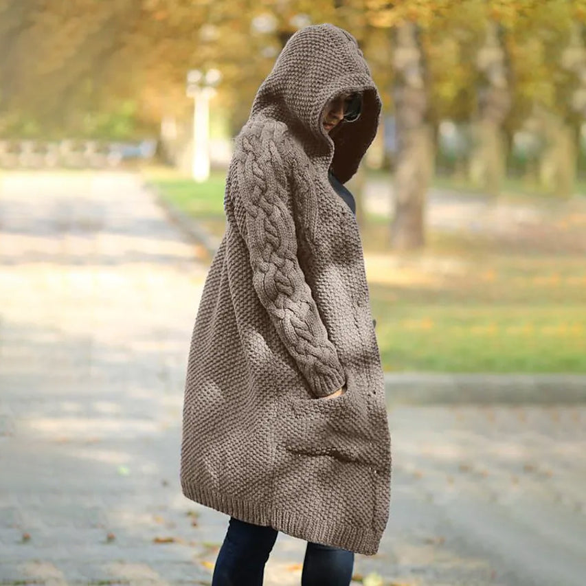 Cardigan Pocket Chunky Long Sleeve Sweater