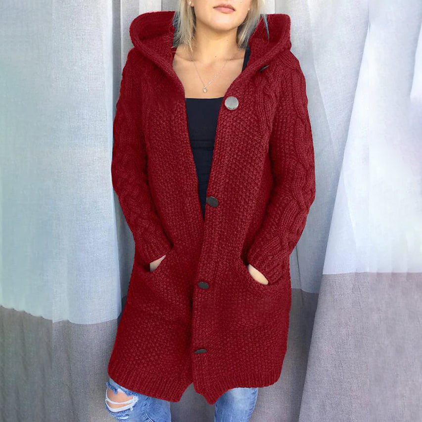 Cardigan Pocket Chunky Long Sleeve Sweater