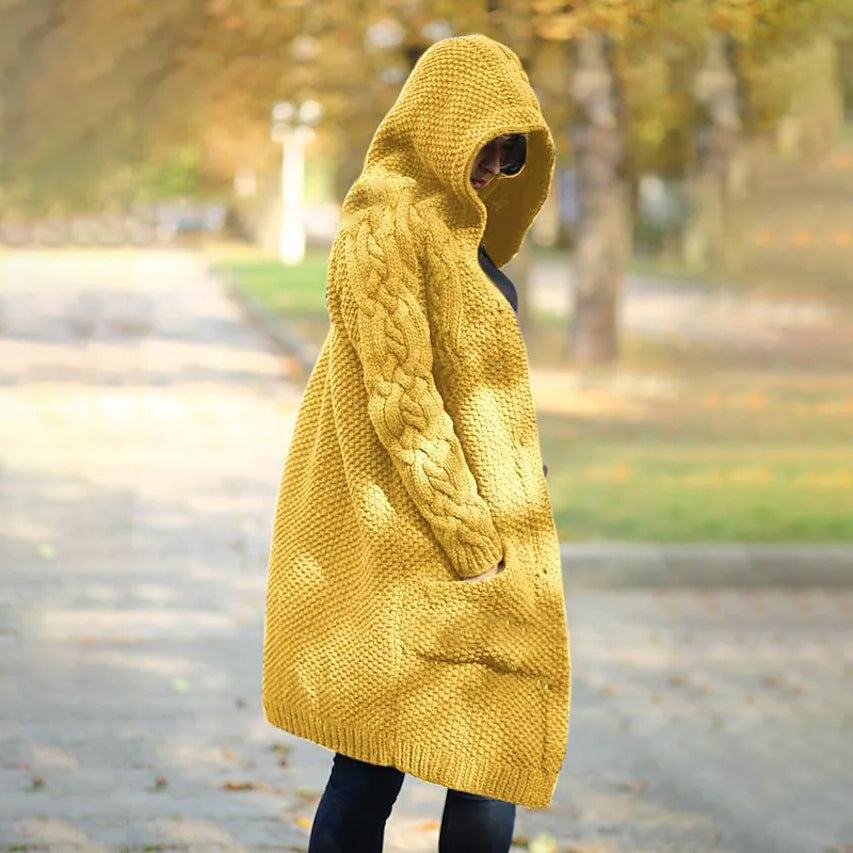 Cardigan Pocket Chunky Long Sleeve Sweater