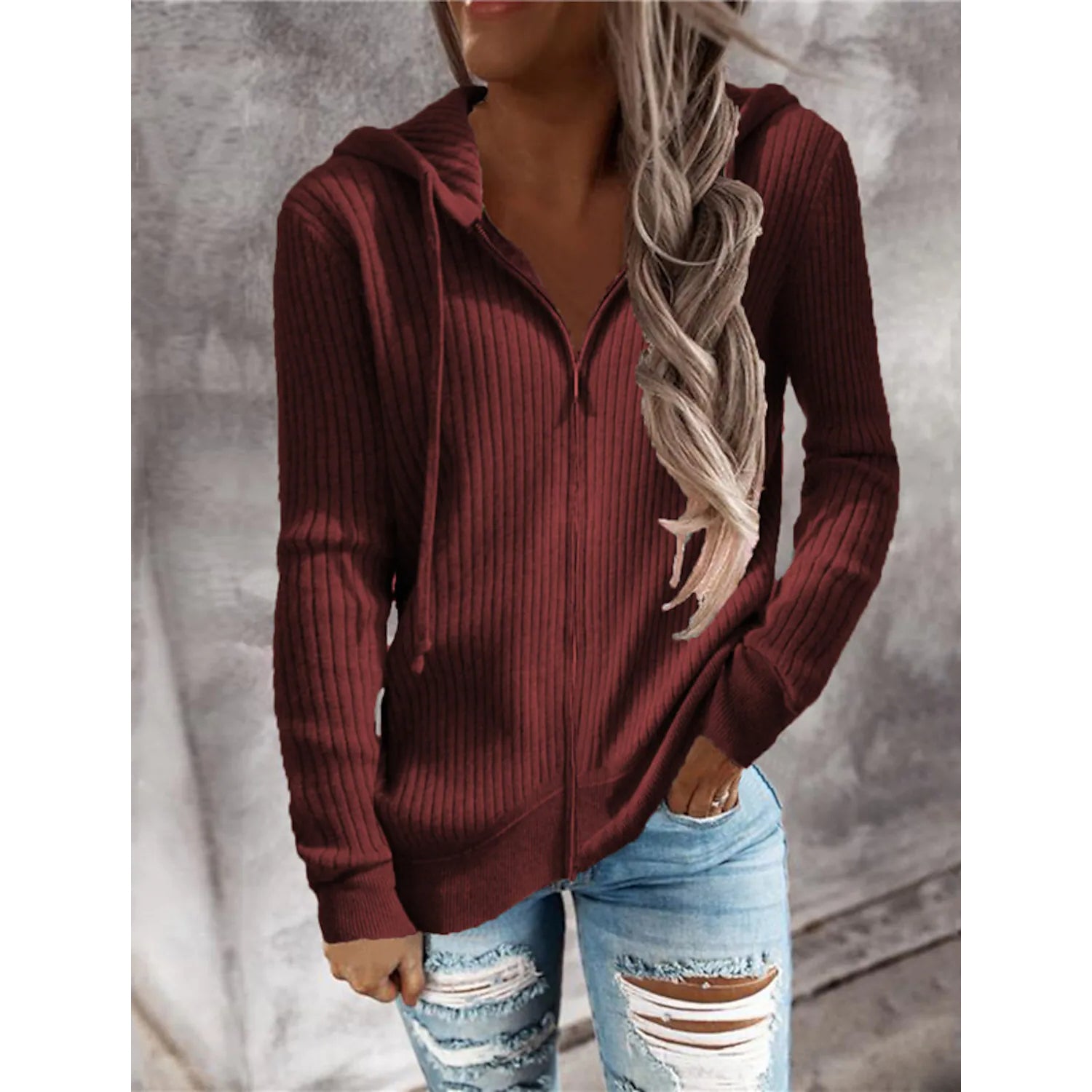 Casual Zip Hoodied Jacket