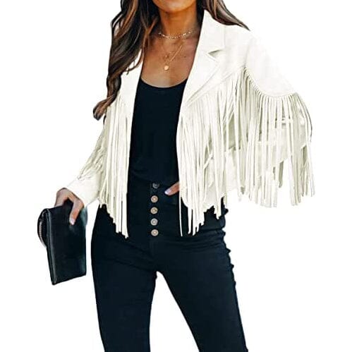 Chic Cropped Tassel Jacket