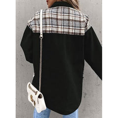 Denim Jacket Long Sleeve Plaid Button Down Shirts Shacket