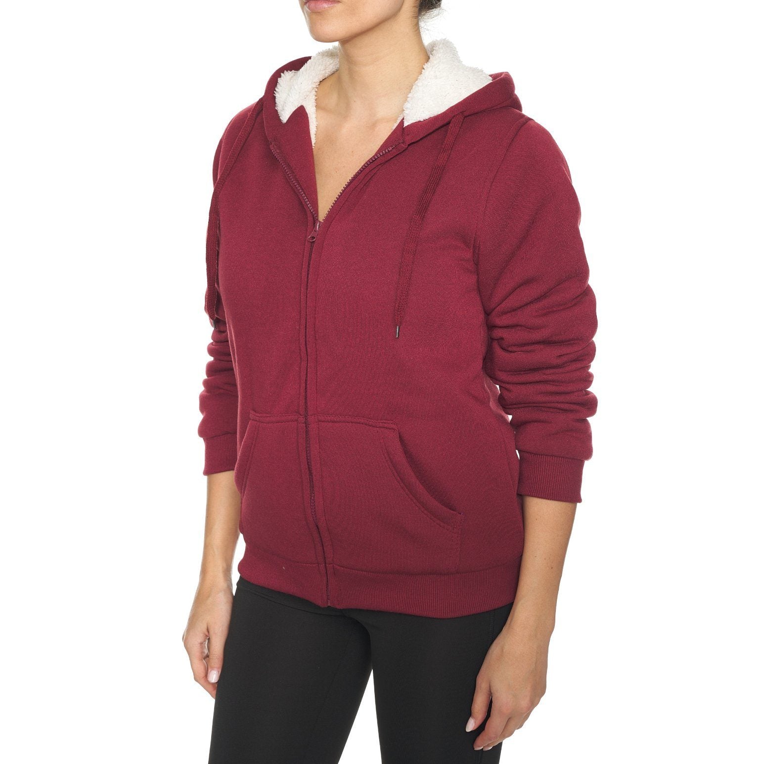Inner and Outer Sherpa Hoodie Sweatshirt Jacket