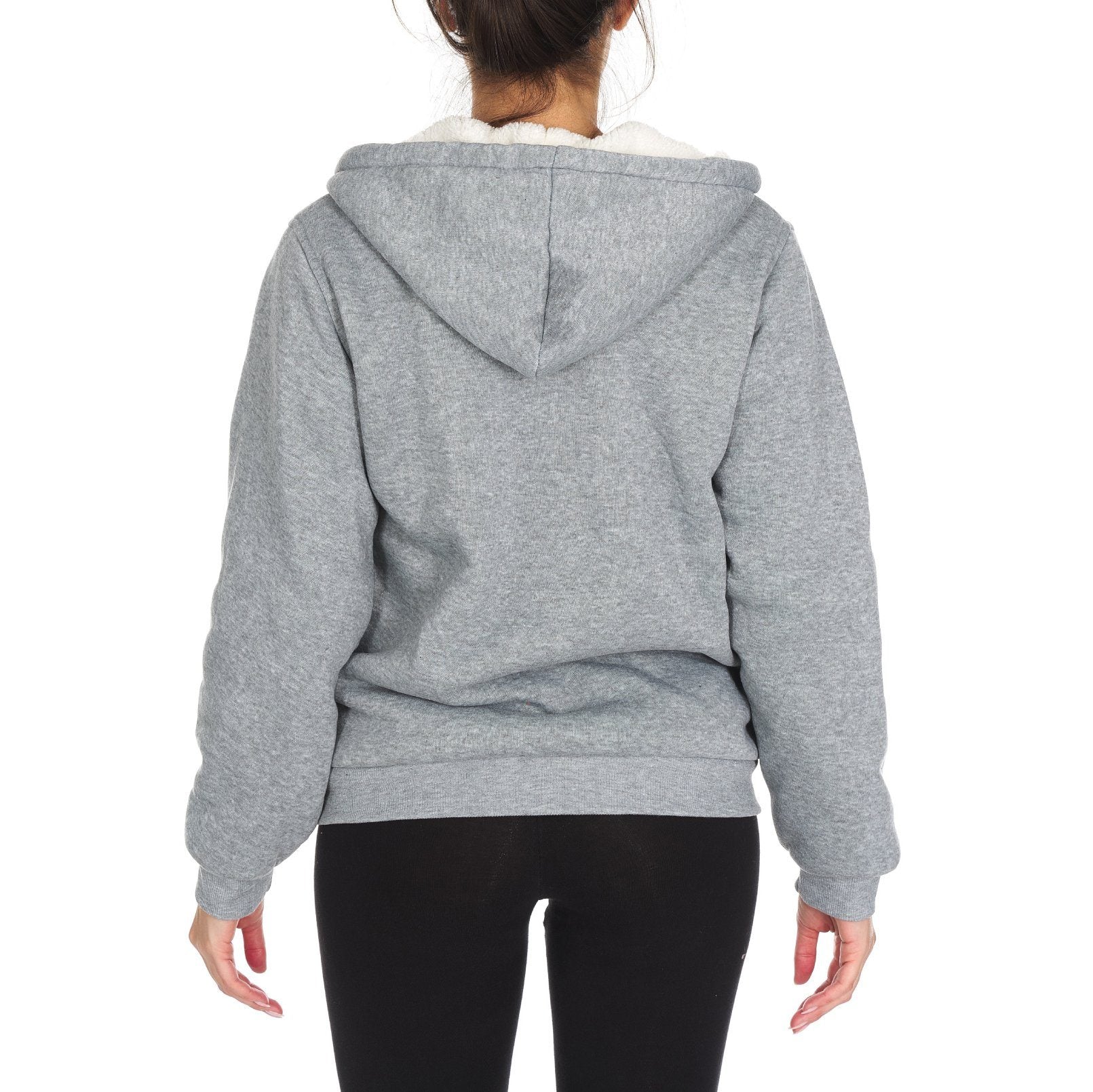 Inner and Outer Sherpa Hoodie Sweatshirt Jacket