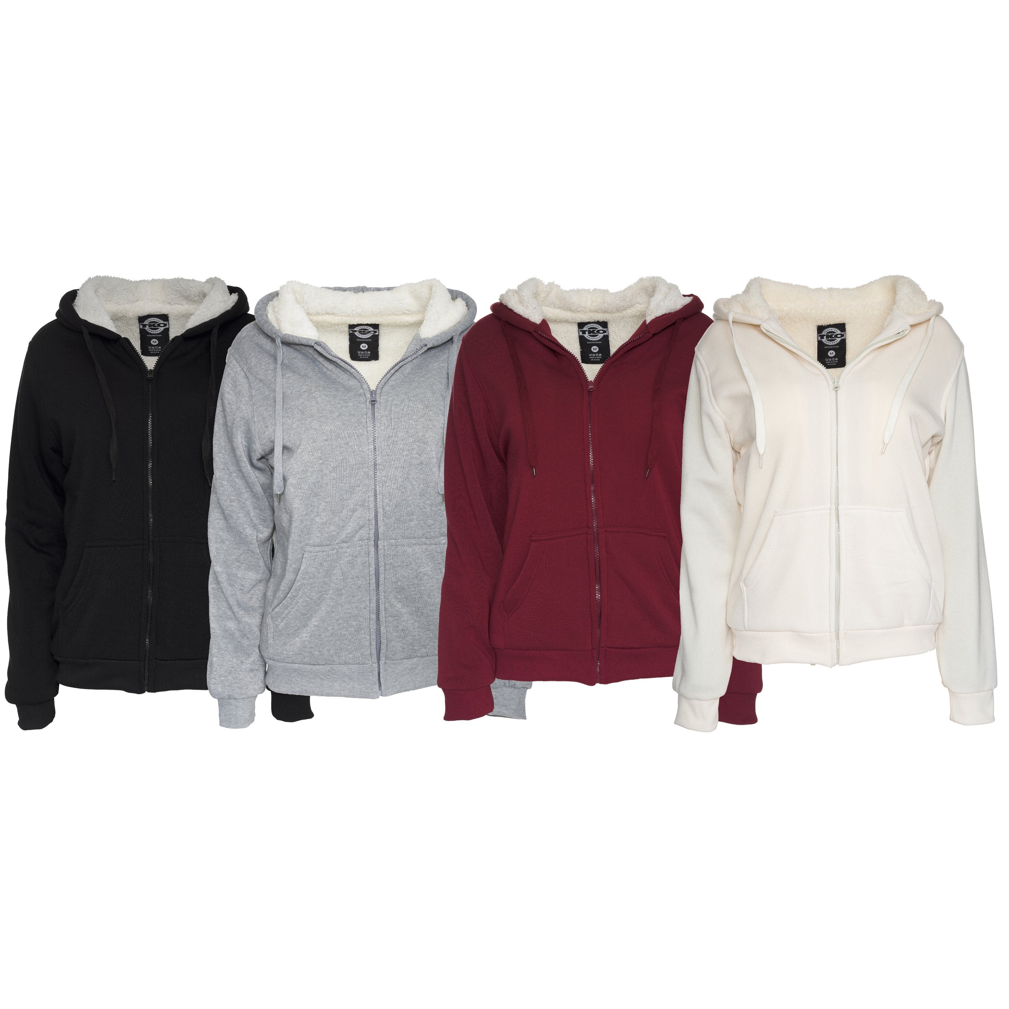 Inner and Outer Sherpa Hoodie Sweatshirt Jacket