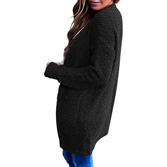 Long Sleeve Soft Chunky Knit Sweater Coat