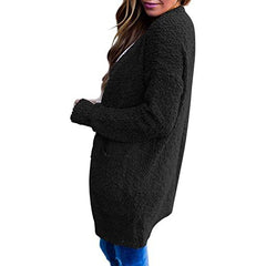 Long Sleeve Soft Chunky Knit Sweater Coat
