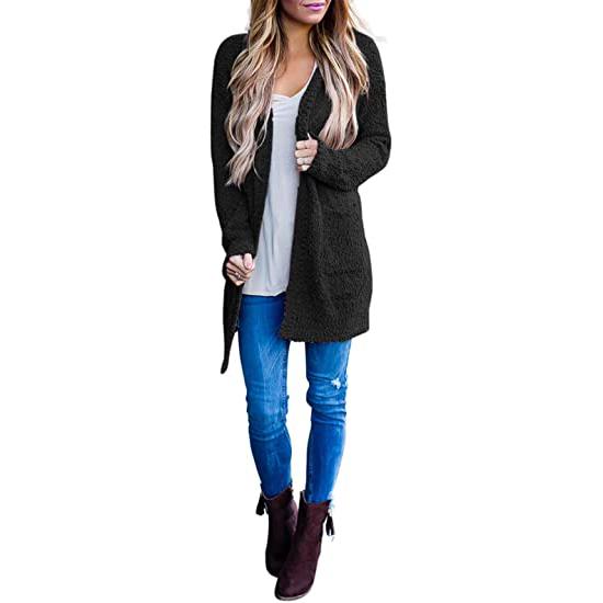 Long Sleeve Soft Chunky Knit Sweater Coat