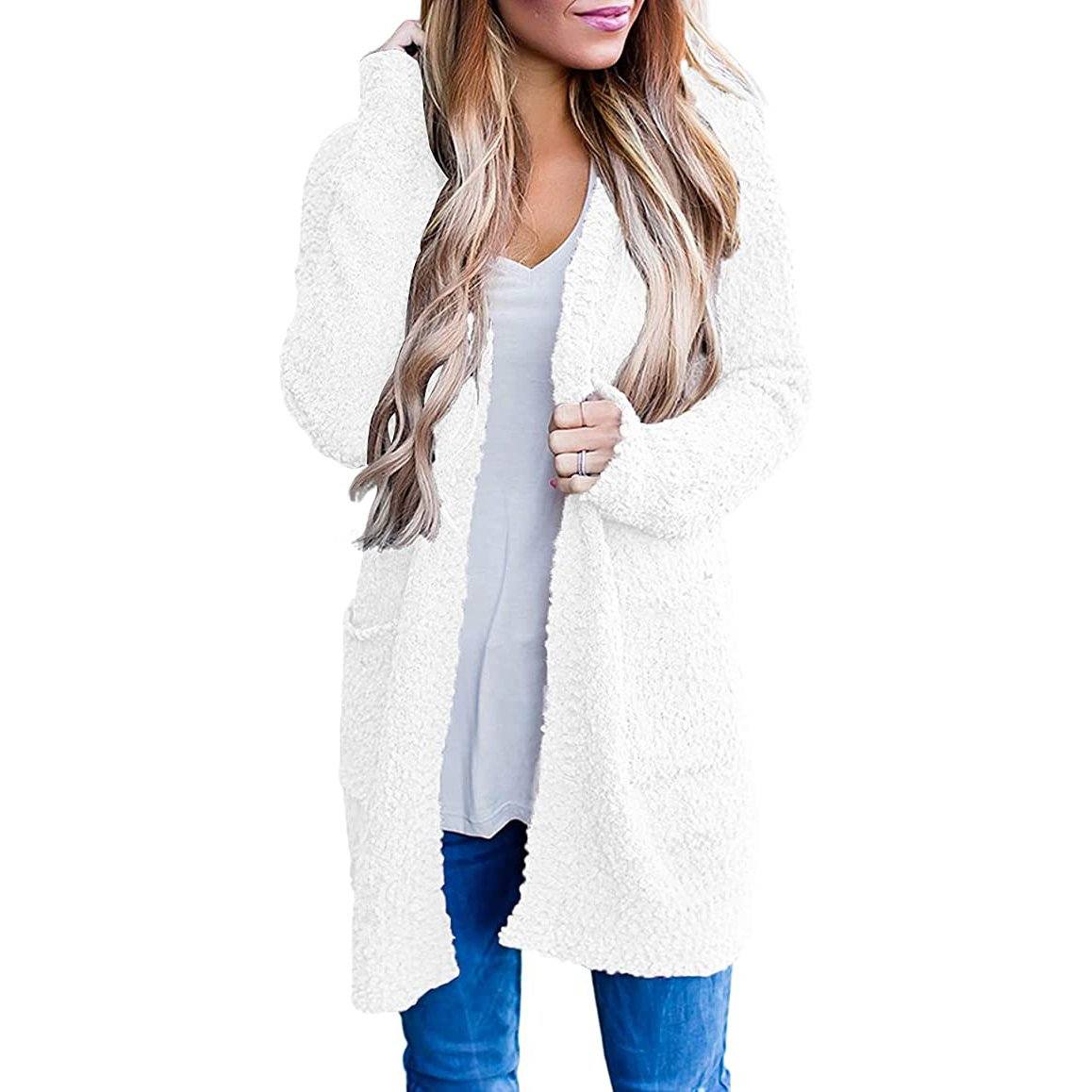 Long Sleeve Soft Chunky Knit Sweater Coat